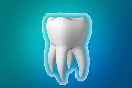 保护牙齿不受食物细菌的侵害。3d 渲染