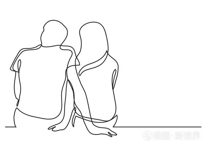 情侣约会单身画