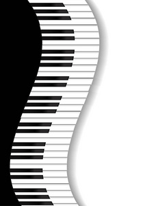 矢量白色背景下钢琴键盘均衡器概念