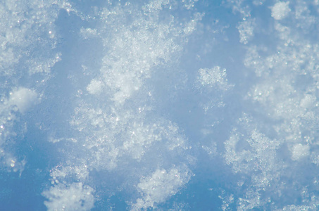 晴天下雪。 冬季圣诞节背景与雪