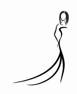 穿着优雅晚礼服的女士照片