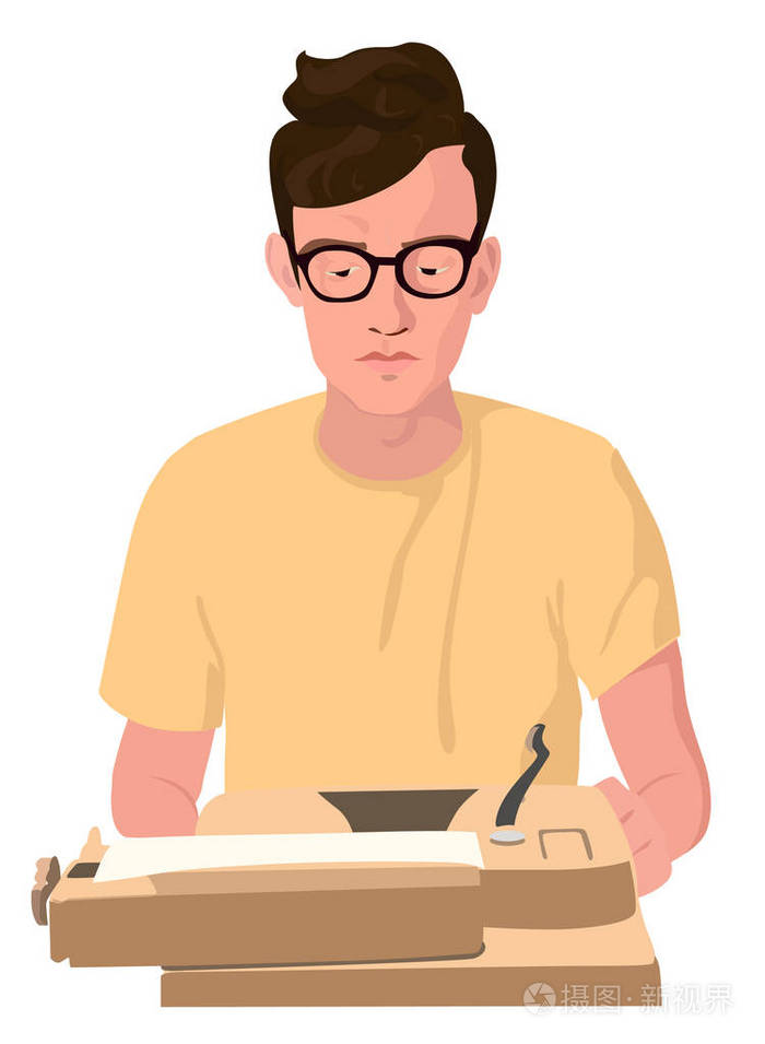 作者的矢量程式化插图