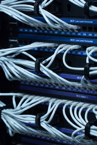 网络集线器和UTP CAT6电缆