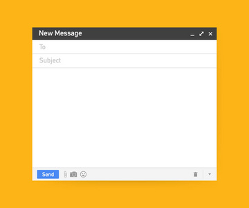 电子邮件模板。空白电子邮件浏览器窗口。邮件消息网页矢量框架。向量例证