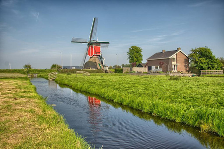 金德迪克荷兰或荷兰的风车和运河。联合国教科文组织世界遗产。欧洲。人类发展报告