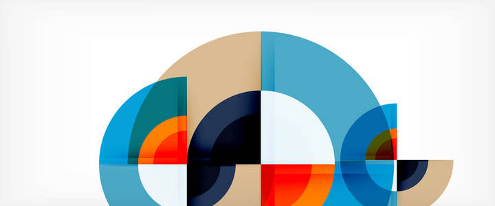 圆形抽象背景, 几何现代设计模板