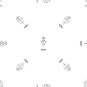 苹果叶图案无缝向量