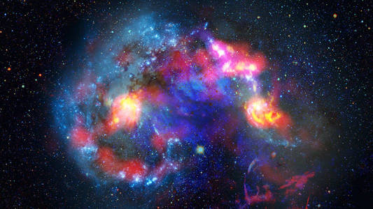 星系和星云。 太阳系。 由美国宇航局提供的这幅图像的元素
