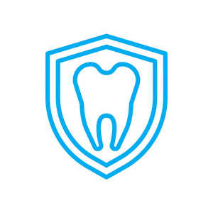 牙科标志矢量设计模板。 牙科护理。