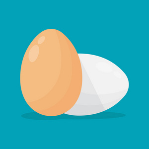 鸡蛋平面图标鸡蛋早餐插图