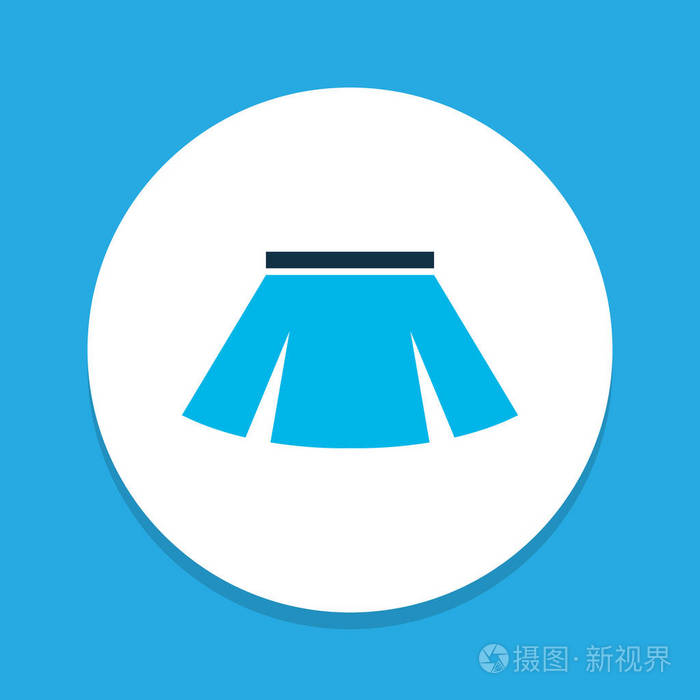 裙子图标彩色符号时尚风格的优质隔离服装元素