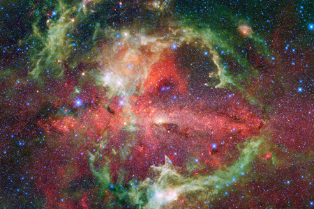 发光的星系可怕的科幻壁纸。 由nasand提供的这幅图像的元素