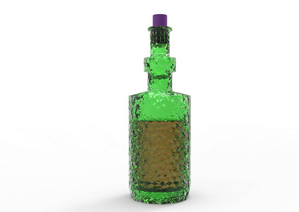 瓶子3D隔离背景
