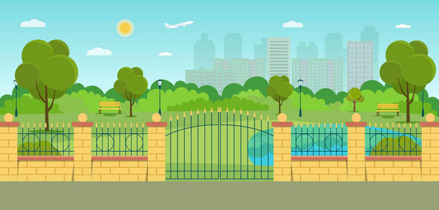 别墅围墙大门图片