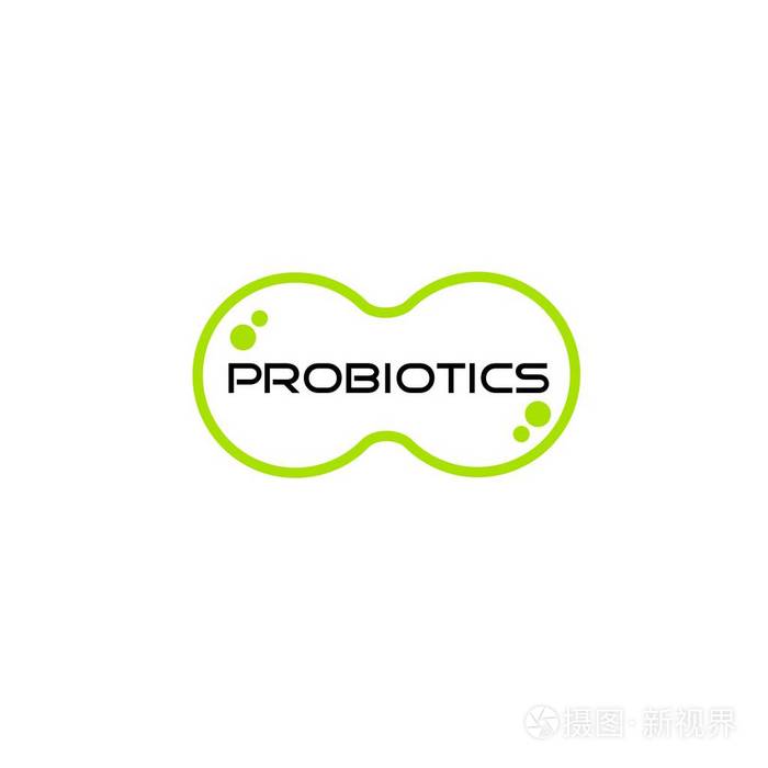 细菌标志. 用于治疗目的健康营养成分的概念.