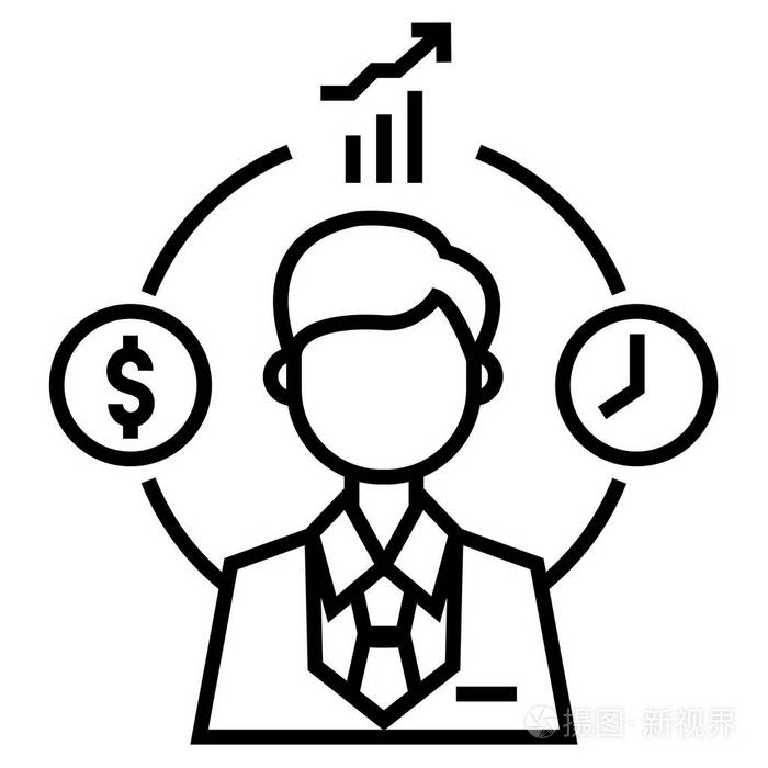 基金经理固体例证插画-正版商用图片14c74f-摄图新视界