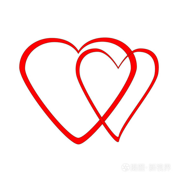 矢量创意心的爱的象征