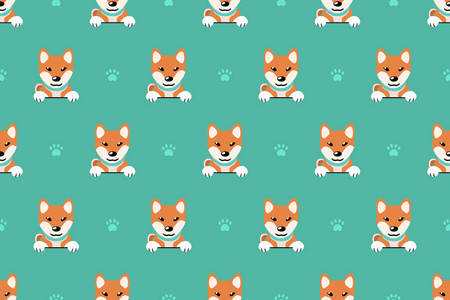 背景重复壁纸围巾孤立的插图卡通礼品包装狗无缝图案矢量浴法斗牛士