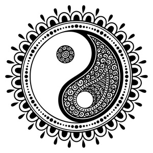 中国风圆形装饰画图片