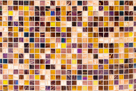 格子多色马赛克墙背景图片