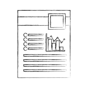 文档文件，统计条，图形矢量插图设计