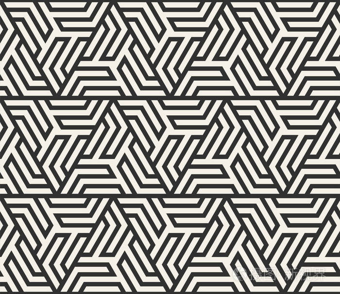 矢量无缝线图案.现代时尚的三角形纹理.重复几何图块