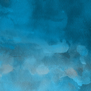 蓝色抽象背景，水彩颜料纹理
