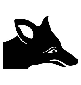 野生动物狐狸固体图标