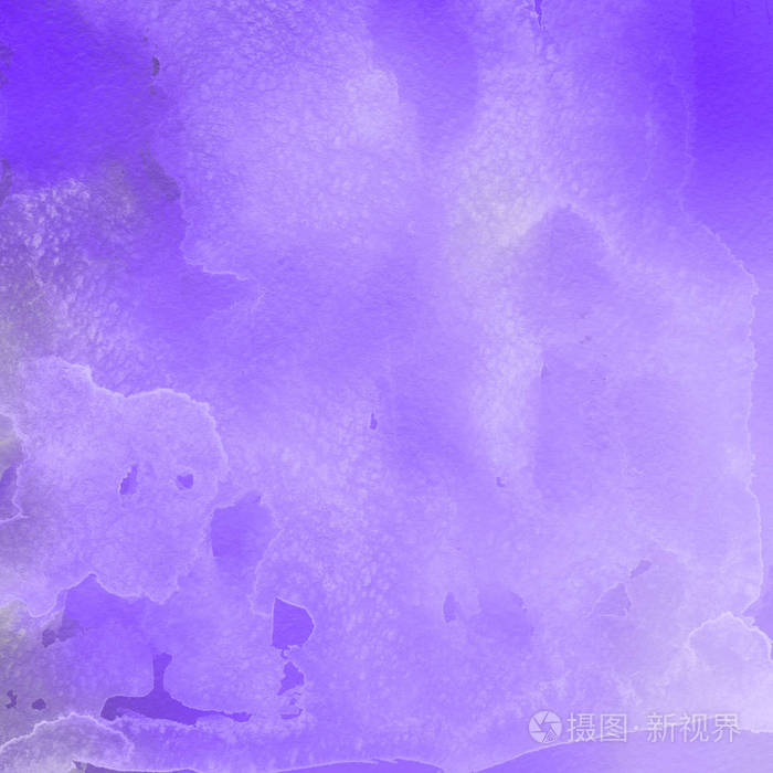 紫罗兰水彩颜料纹理，抽象背景