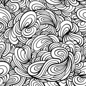 海浪图黑白背景矢量抽象波,黑白无缝图案照片