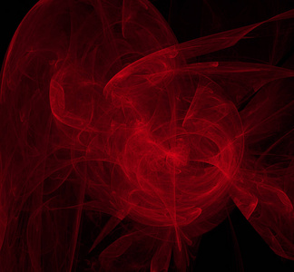 黑色背景上的红色摘要。 幻想分形纹理。 数字艺术。 三维渲染。 计算机生成的图像