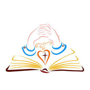 手祈祷与交叉图片-手祈祷与交叉素材-手祈祷与交叉插画-摄图新视界