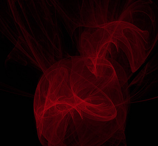黑色背景上的红色球体图案。 幻想分形纹理。 数字艺术。 三维渲染。 计算机生成的图像