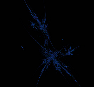 黑色背景上的蓝色分形纹理。 数字艺术。 三维渲染。 计算机生成的图像