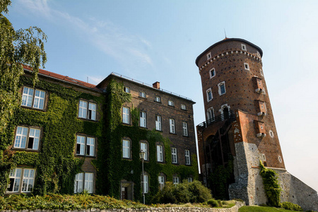 桑多米尔斯卡塔的瓦维尔城堡顶部吸引在克拉科夫波兰。