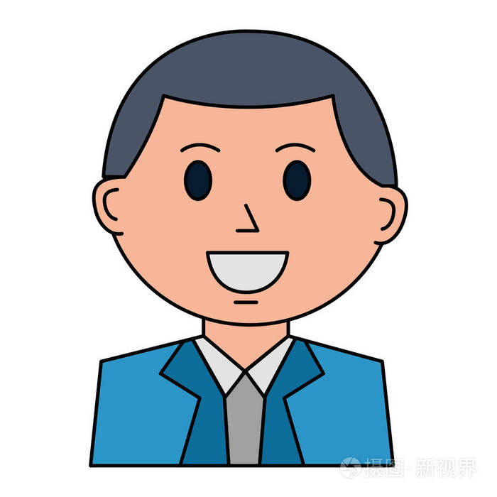 商人工人肖像人物卡通