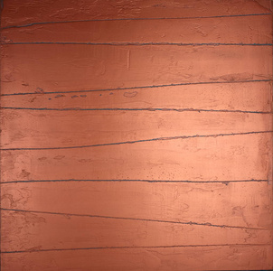 氧化皱的生锈铜片. 铜背景.照片