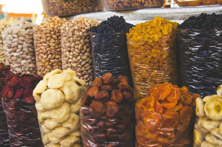 美味的亚美尼亚格鲁吉亚糖果市场照片