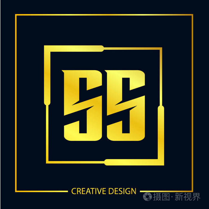 初始字母ss标志模板矢量设计