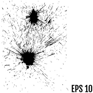 墨水斑点隔离矢量插图为您的设计