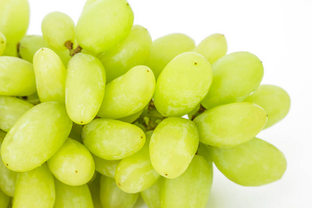 绿色葡萄饮食水果有机白背景图片