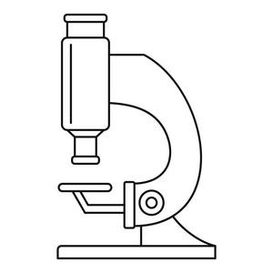 实验室显微镜图标, 轮廓样式