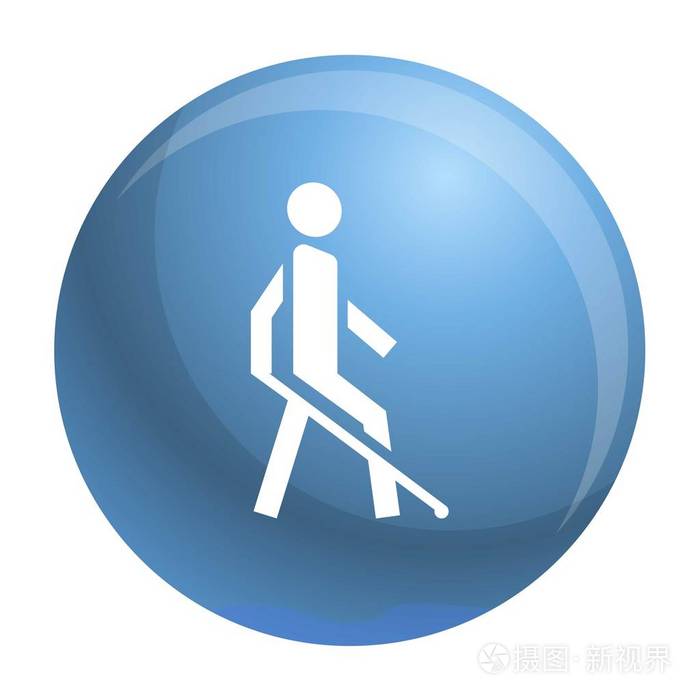 盲人眼镜图标简单的风格