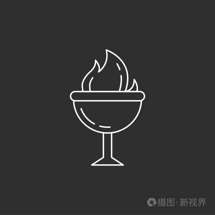 火焰杯魔术矢量图标