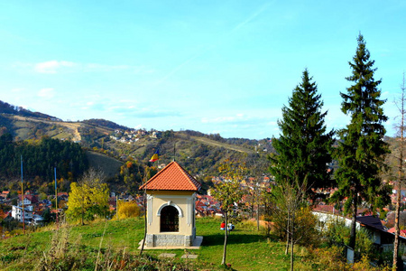 布拉索夫市的典型城市景观，一个位于罗马尼亚特兰西瓦尼亚的城镇，位于该国的中心。 300000居民。