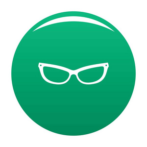 反眼镜图标向量绿色