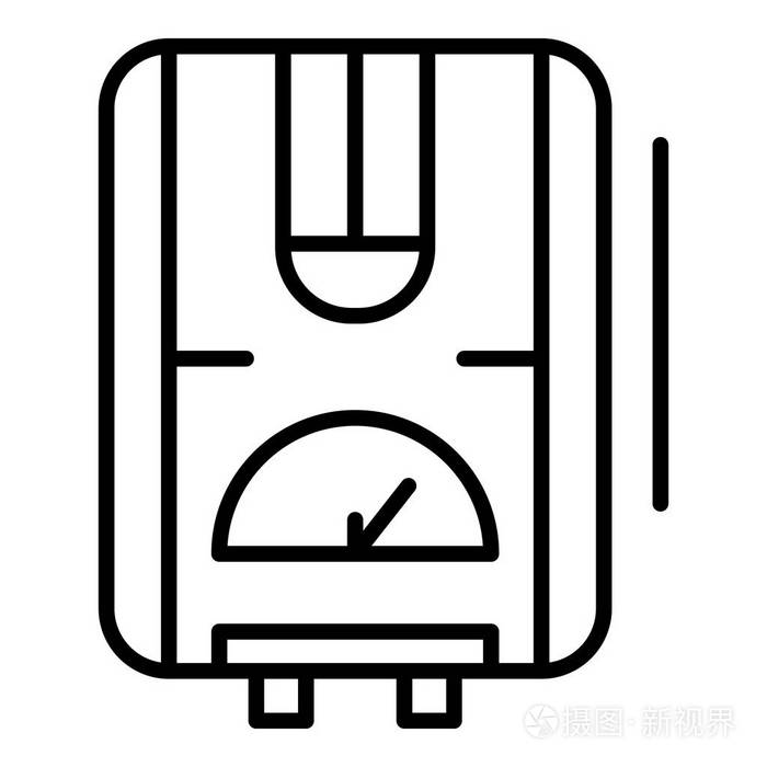 水锅炉图标, 轮廓样式插画-正版商用图片14ein7-摄图新视界