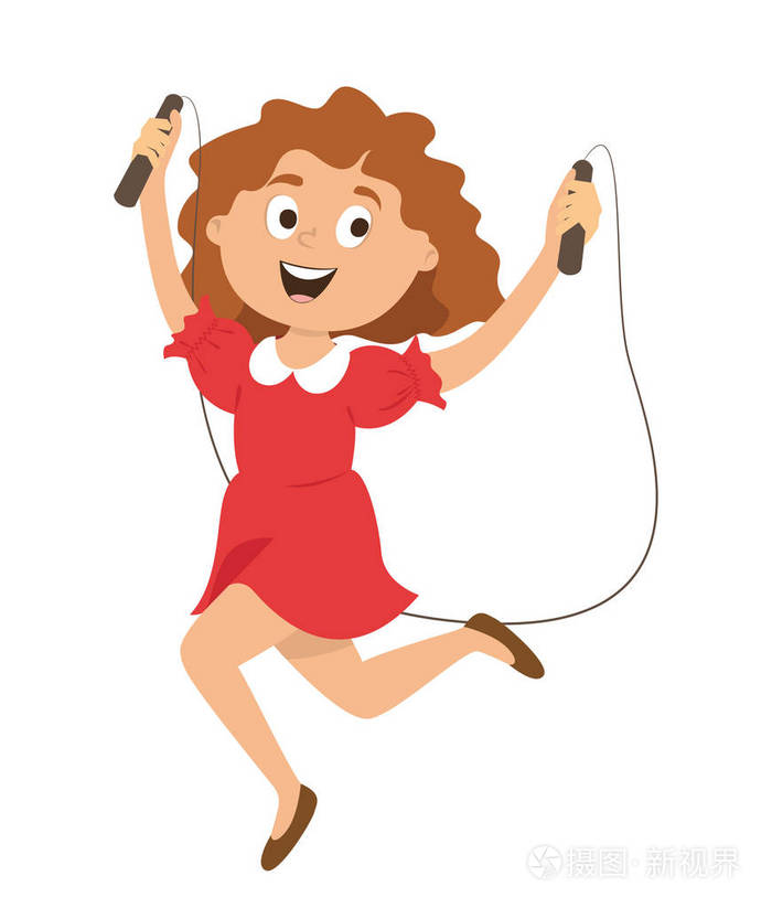 s characters of people. school pupils, fun jump, vector