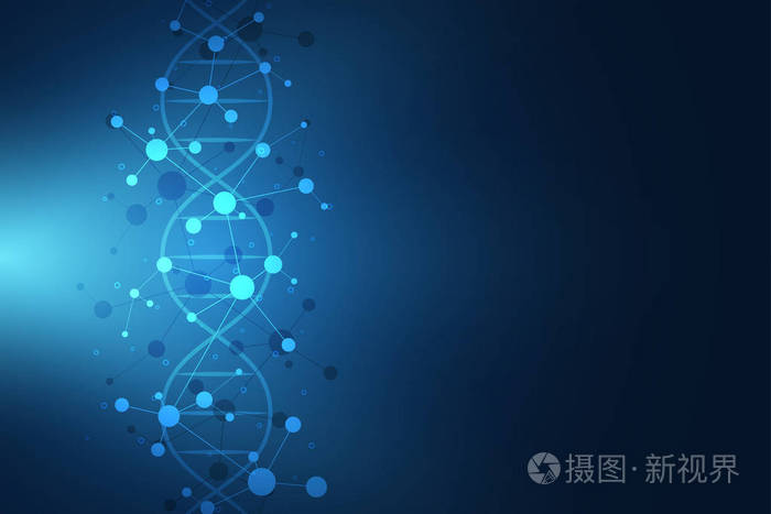dna 链和分子结构.基因工程或实验室研究.