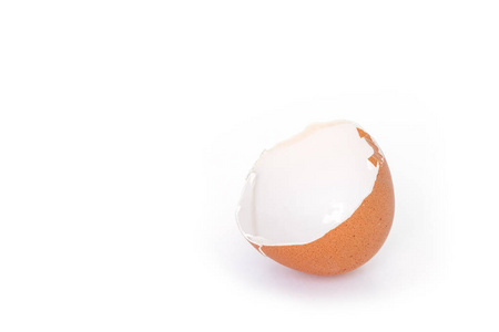 蛋壳破裂食物白色背景